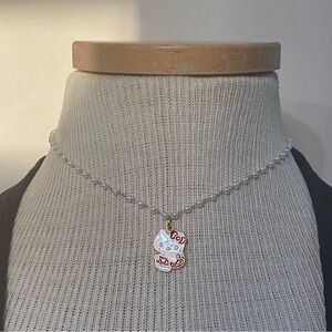 Hello Kitty Strawberry Pearl Choker Necklace Red